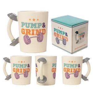 Image of Dumbbell Shaped Handle Ceramic Collectable Mug