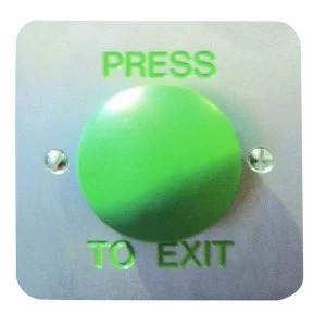 Image of ASEC 1 Gang Press to Exit Green Dome Large Momentary