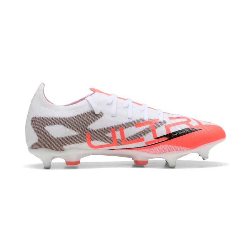Image of Puma PUMA Ultra 5 Match Soft Ground Football Boots Mens White male UK 8