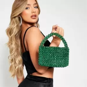 image of I Saw It First Beaded Flap Mini Bag - Green