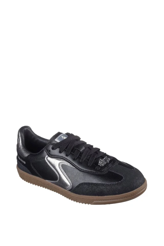 Image of Skechers Womens Hotshot Cool Glow Trainer in Black Size: 3 Black Female 3