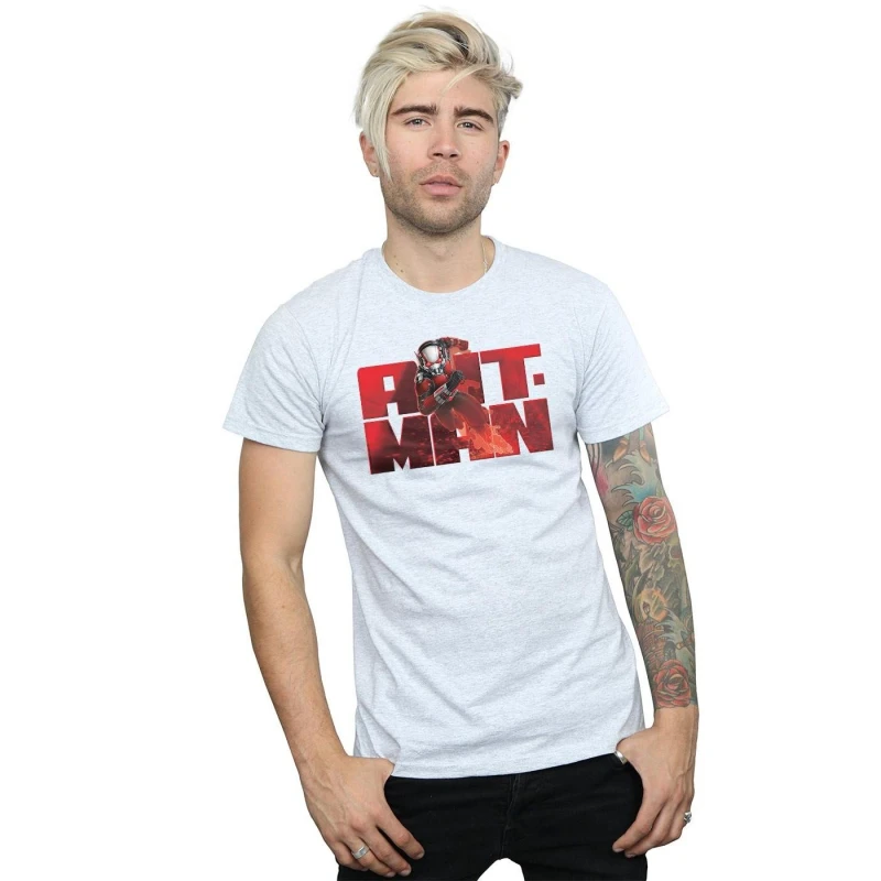 Image of Marvel Marvel Men Ant-Man Running T-Shirt in Grey Size: Small Grey S Male 5057245959124
