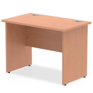 image of Trexus Desk Rectangle Panel End Leg 1000x600mm Beech Ref MI001728