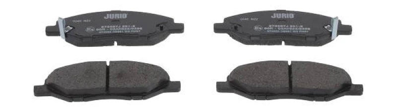 Image of JURID 573967J Brake pad set with acoustic wear warning, without accessories Brake Pad Set,disc brake (402)