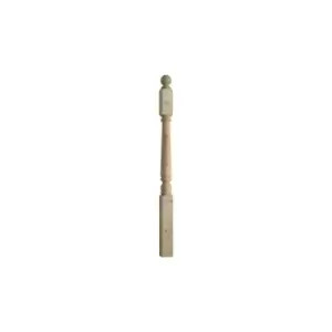 Image of Cheshire Mouldings Colonial Turned Decking Newel POST Including Ball Cap 82 x 82 x 1250mm