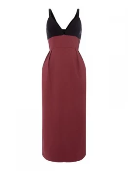 Image of Jill Jill Stuart V neck two toned bell skirt dress Black