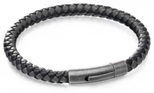 image of Fred Bennett Blue Grey Leather Bracelet B5062 Jewellery