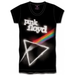 image of Pink Floyd DSOTM Graffiti Prism Black Ladies TS: Medium