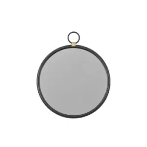 Image of Orient Gold Effect Round Mirror 40 x 45cm Black