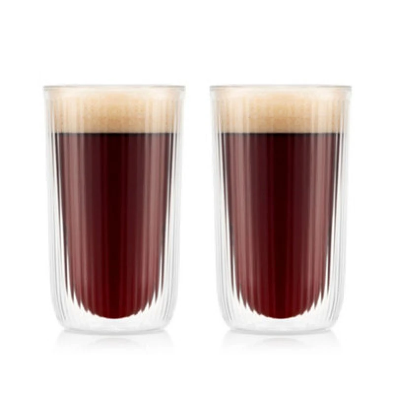 Image of Bodum Bodum Douro Set of 2 Double Wall Beer Glass 0.45L - Clear Clear