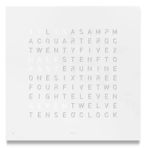 image of QLOCKTWO Classic White Pepper Wall Clock 45cm