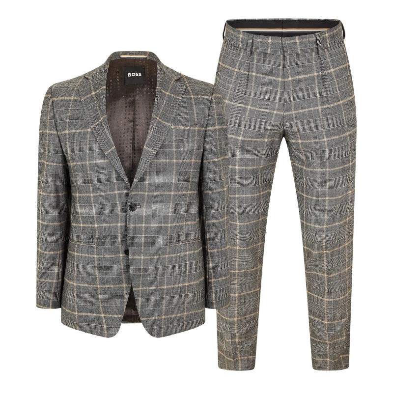 Image of Boss Mens C Huge Suit Open Grey male 36 (46)