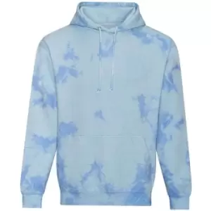 Image of Awdis Unisex Adult Tie Dye Hoodie (L) (Blue Cloud)