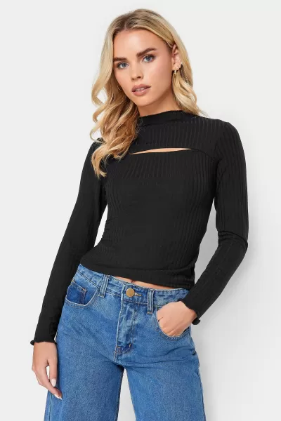 Image of Petite Hem Cut Out Top