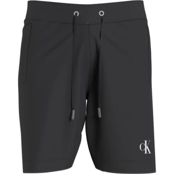 Image of Calvin Klein Jeans Piping Track Shorts - Black BEH