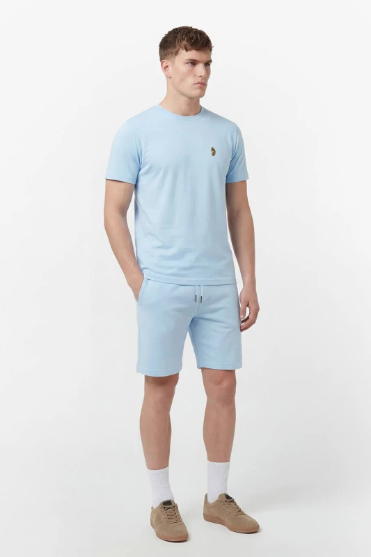 Image of Luke 1977 Mens Traff T-Shirt & Short Set in Light Blue Size: Medium Light Blue Male M