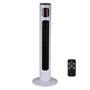Image of Homcom 38" Oscillating Tower Fan, white