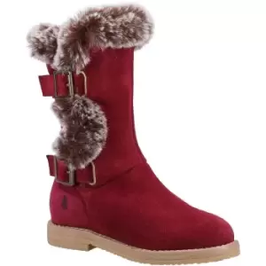 Image of Hush Puppies Girls Mini Megan Suede Faux Fur Lined Boots UK Size 12 (EU 30.5)