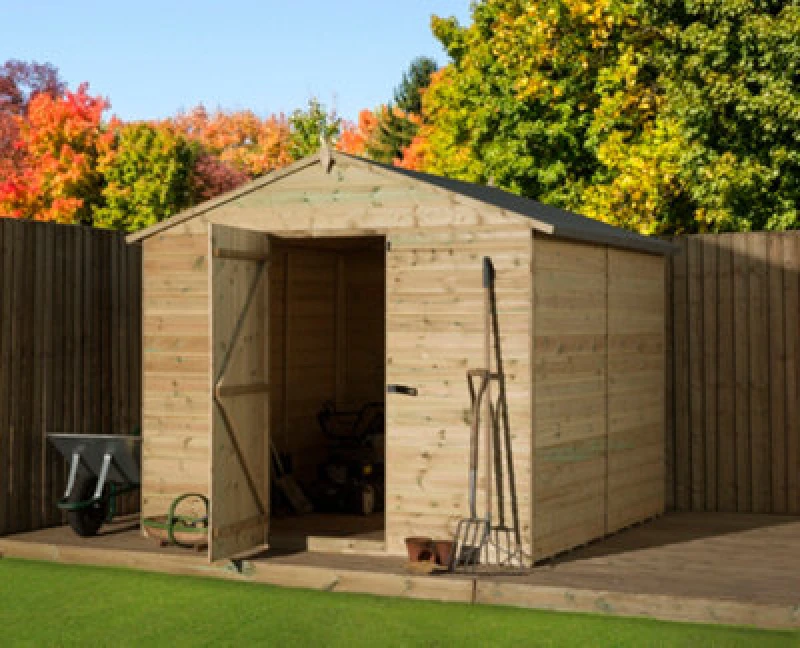 Image of Empire Sheds Empire 9000 Premier Apex Shed 8X9 Pressure Treated Tongue And Groove Wooden Garden Shed (8' X 9' / 8ft X 9ft) (8X9)