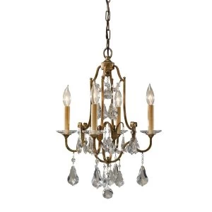Image of Chandelier 4 Light Bronze Finish, E14