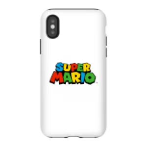 Image of Nintendo Super Mario Colour Logo Phone Case - iPhone X - Tough Case - Gloss