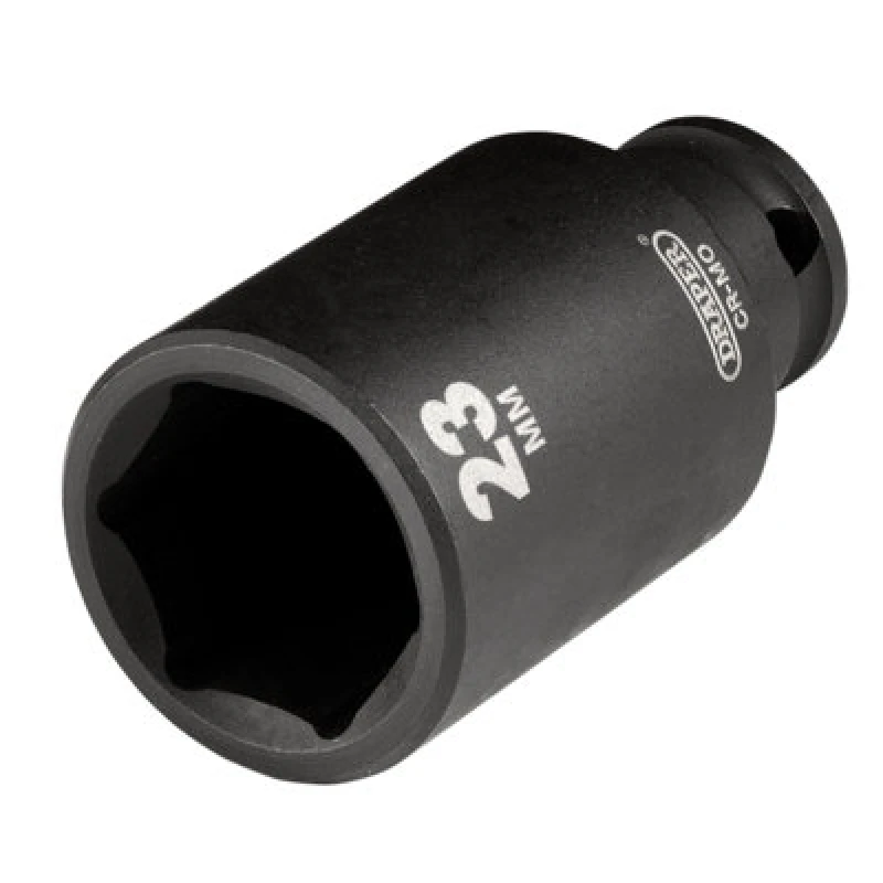 Image of Draper 23MM impact deep socket 3/8DR Metric Deep Impact Sockets, 3/8' Sq. Dr. - Draper 20181