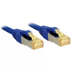 image of LINDY 47283 RJ45 Network cable, patch cable CAT 6a (CAT 7 cable) S/FTP 10.00 m Blue