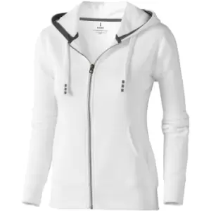 Elevate Womens/Ladies Arora Hooded Full Zip Sweater (S) (White)