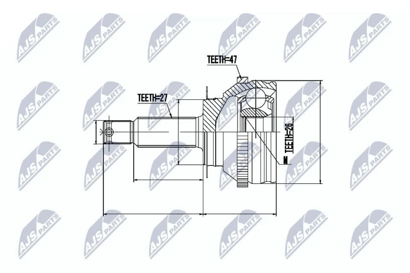 Image of NTY CV joint kit NTY NPZ-HY-505