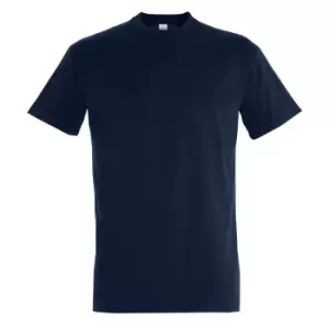 image of SOLS Mens Imperial Heavyweight Short Sleeve T-Shirt (3XL) (French Navy)