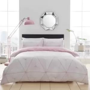 Zander Blush Duvet Set - Double - TJ Hughes