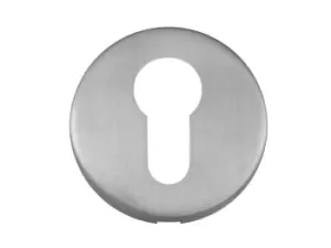 Image of Eclipse 34412 SSS 52x8mm Euro Profile Escutcheon Satin Steel Fire Rated