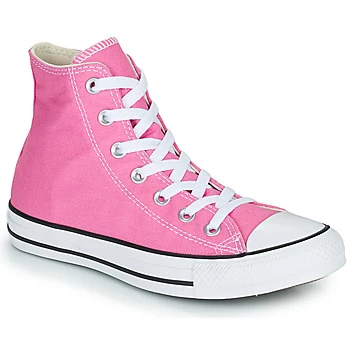 Converse CHUCK TAYLOR ALL STAR SEASONAL COLOR HI womens Shoes (High-top Trainers) in Pink,2.5