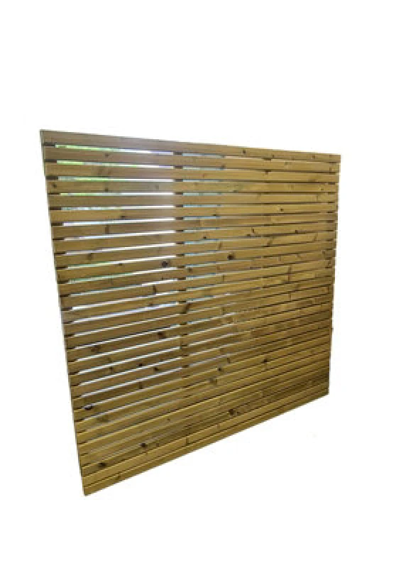 Image of Churnet Valley Garden Furniture Ltd Contemporary Fence Panels - Pressure Treated Redwood - L5 X W180 X H90 Cm - Fully Assembled