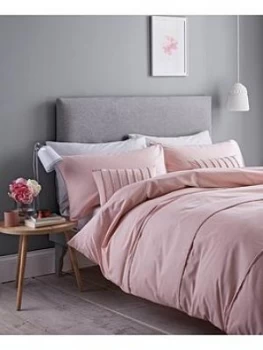 image of Catherine Lansfield Pom Pom Duvet Cover Set - Blush Pink