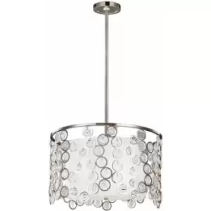 Image of Loops - 3 Bulb Ceiling Pendant Light Fitting Highly Polished Nickel LED E27 60W