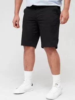 Image of Calvin Klein Big & Tall Modern Twill Belted Slim Shorts- Black, Size 40, Men