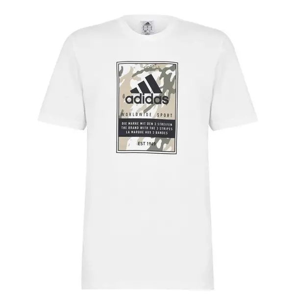 Image of adidas Graphic Logo T-Shirt Mens Regular Fit T-Shirts S Grey 58844779350