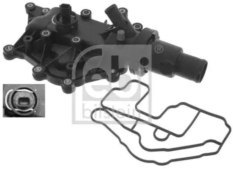 Image of FEBI BILSTEIN 100233 Thermostat Housing with gasket/seal Thermostat Housing (1792)