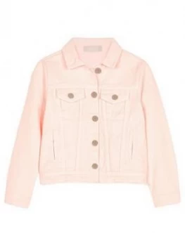 Image of Mintie by Mint Velvet Girls Denim Jacket - Pink, Size 9-10 Years, Women