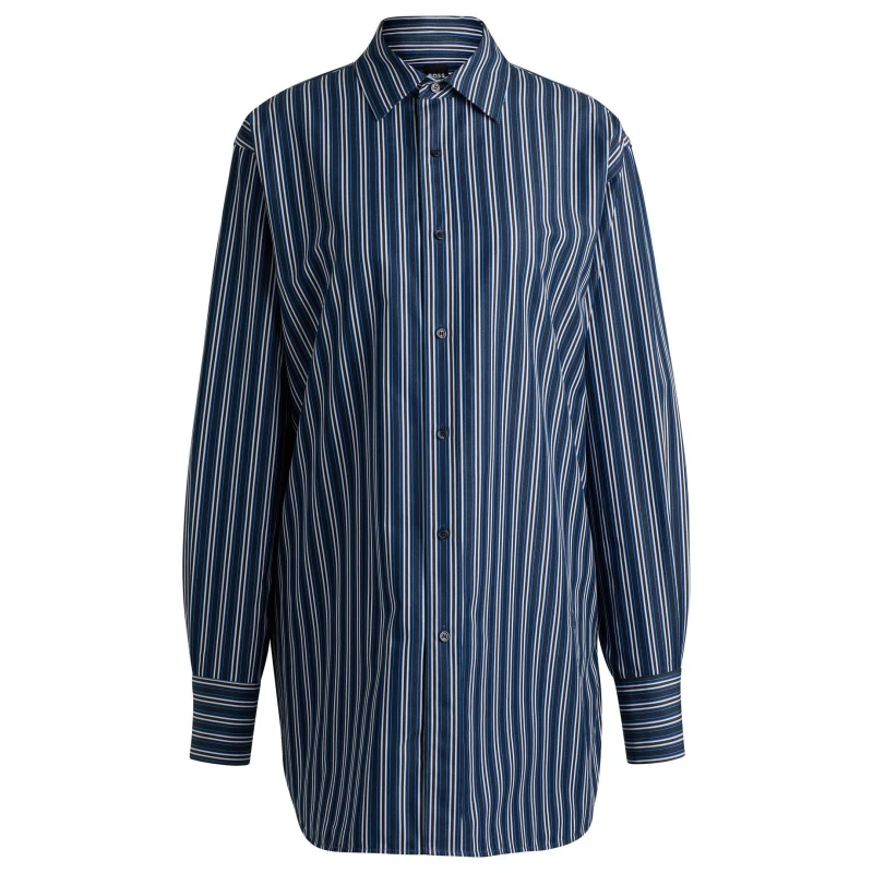 Image of Boss Womens Berry Saturday Long Sleeve Blouse Bright Blue female 4 (XXS)