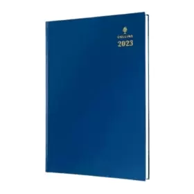 image of Collins 40 A4 Week to View 2023 Desk Diary - Blue