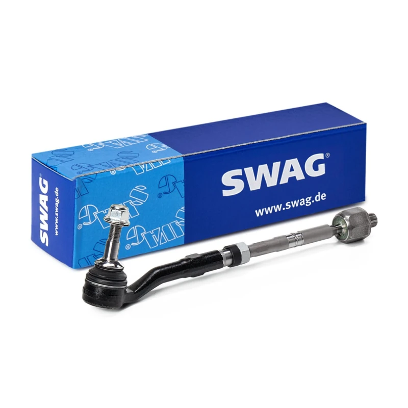 Image of SWAG 20 92 7210 Tie Rod Front Axle Right, with lock nut Rod Assembly (284)