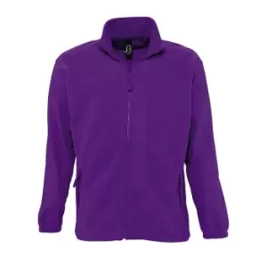 Image of SOLS Mens North Full Zip Outdoor Fleece Jacket (3XL) (Dark Purple)