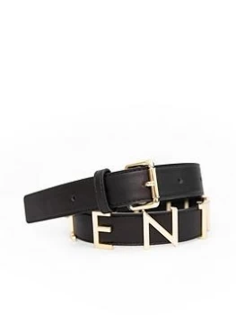 Image of Valentino Bags Emma Winter Thick Belt - Black, Size L, Women