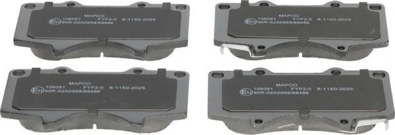 Image of MAPCO 106091 Brake pad set Front Axle, with acoustic wear warning Brake Pad Set,disc brake (402)
