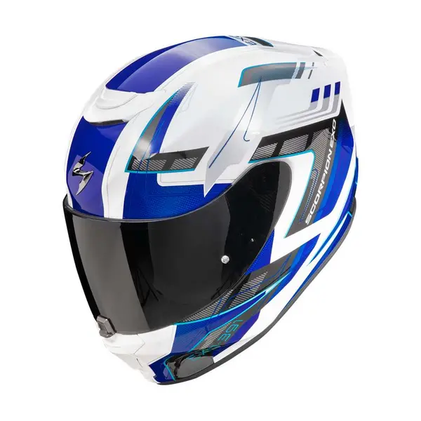 Image of Scorpion EXO-391 Captor White Blue Full Face Helmet Size XS