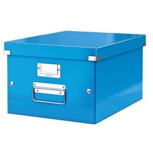 Image of Leitz Click And Store Collapsible A4 Medium Storage Box Blue