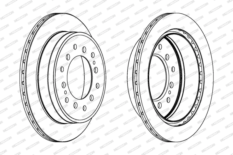 Image of Brake disc FERODO DDF1743C
