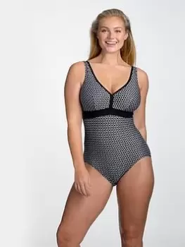 Image of Miss Mary of Sweden MISS MARY OF SWEDEN ARUBA NON-WIRED SWIMWSUIT, Black, Size 12D/Dd, Women